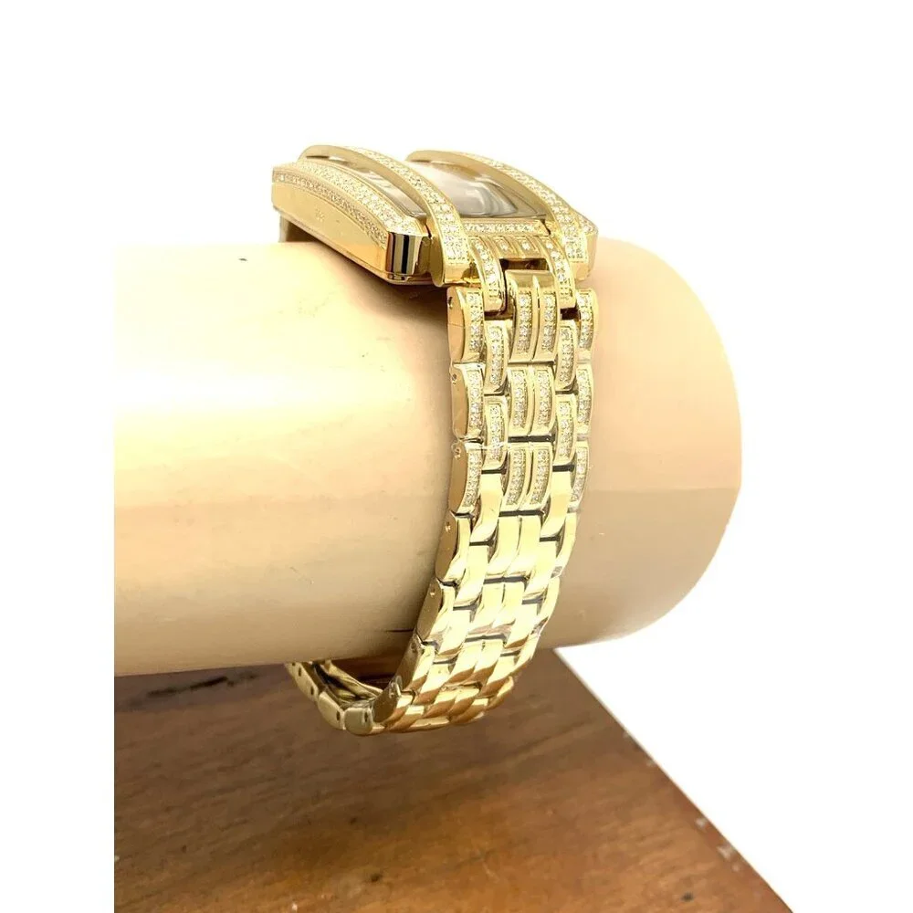 JBW Women's Watch PS505A Mink Swiss Quartz 18k Gold Plated 505 Diamonds 28mm